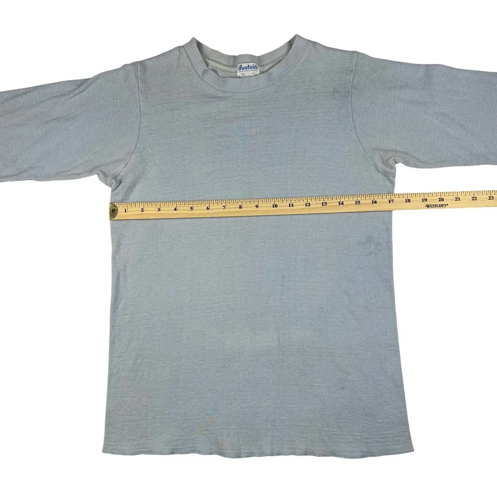Vintage Duofold Two Layer Thermal Shirt Mens Small‎ Blue Long Sleeve Base Layer